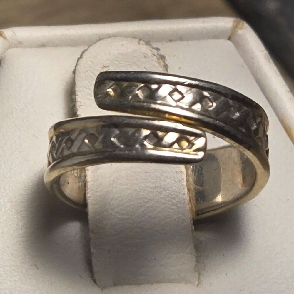 Wrap vintage sterling silver ring sz 4.5